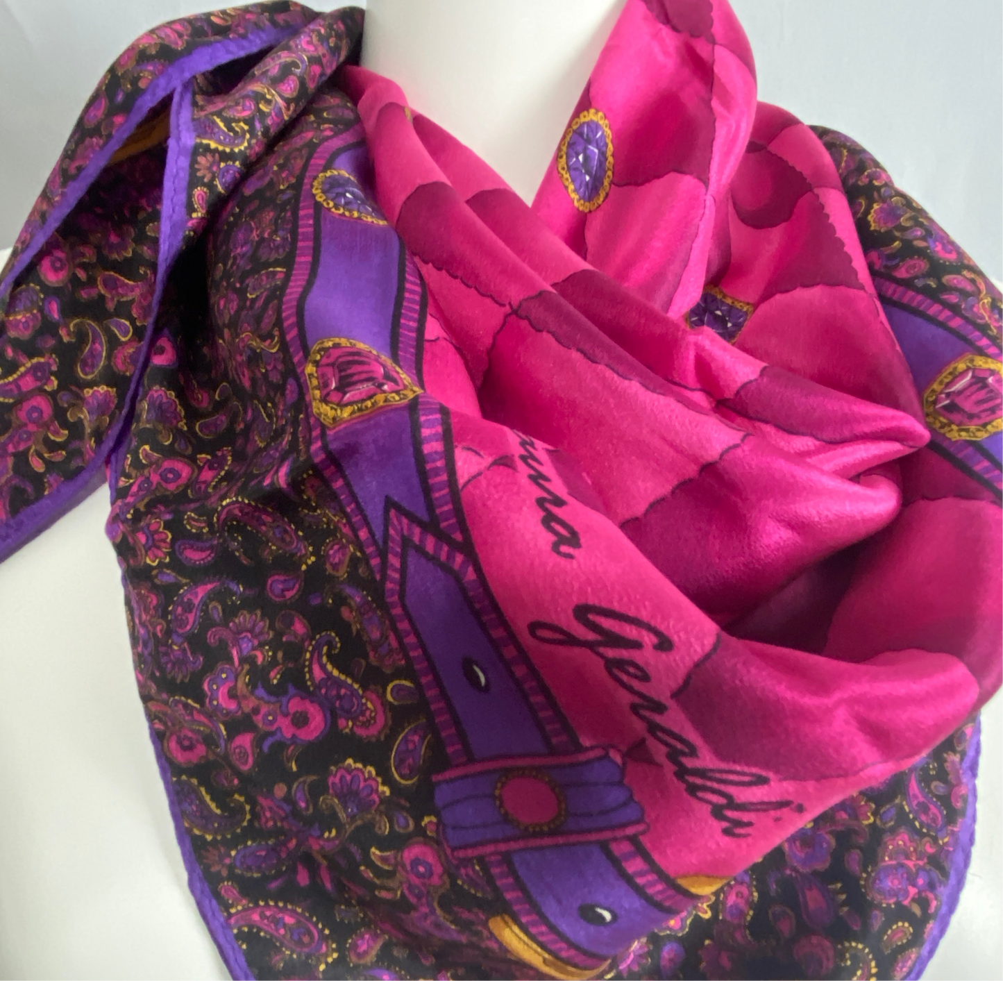 Laura Geraldi Designer Silk Scarf - Square – 1363