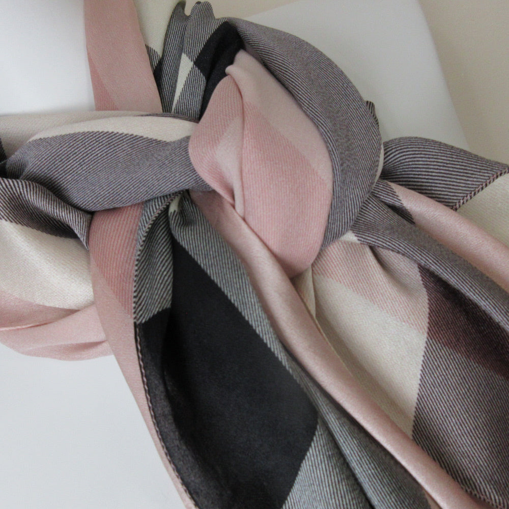 Burberry Geometric Silk Scarf - Long - 5486