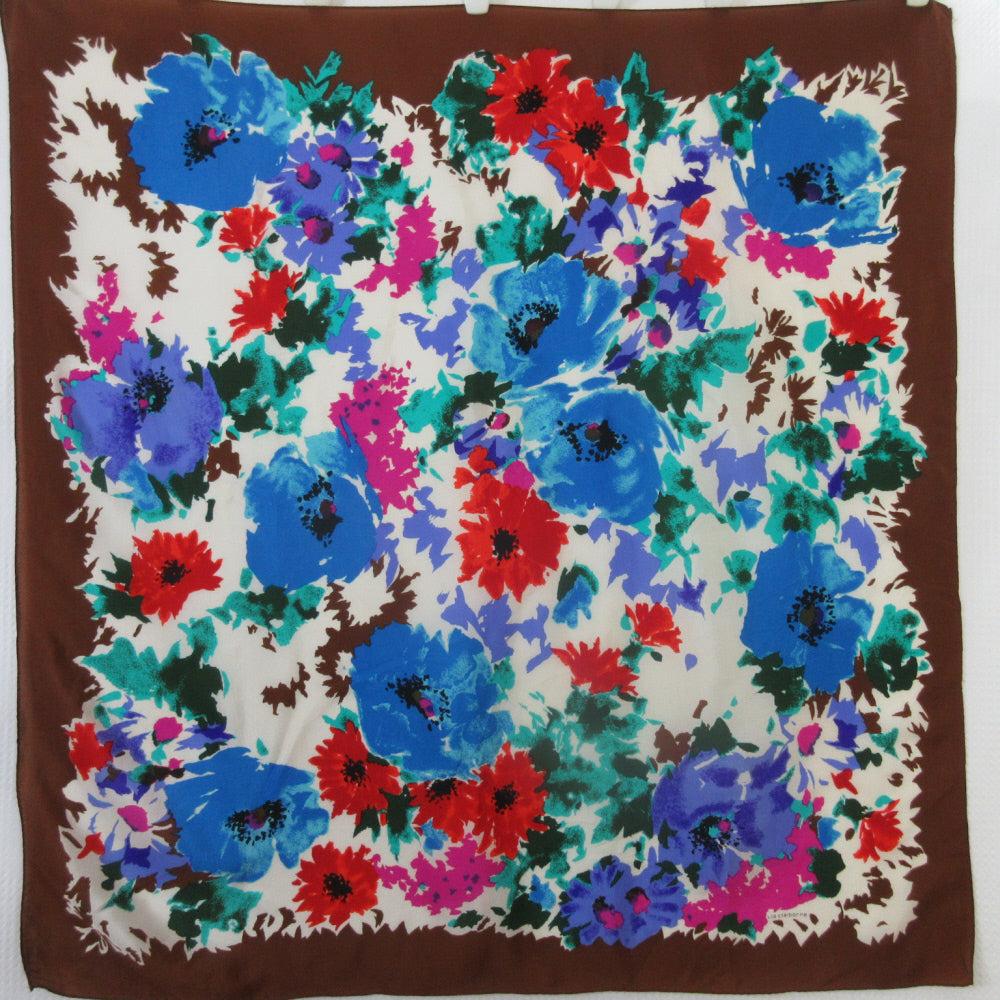 Liz Claiborne Floral Silk Scarf - Square - 5487