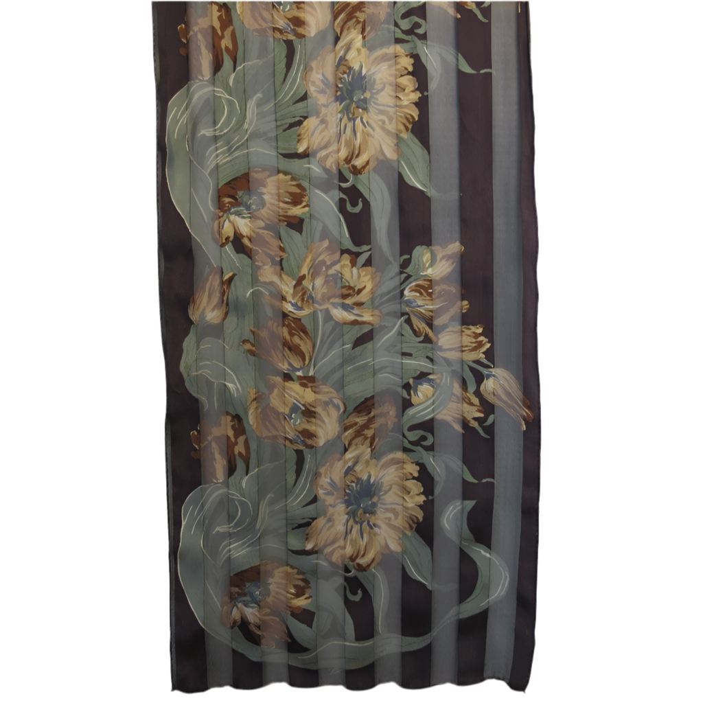 Jones New York Floral Silk Scarf - Long - 5375
