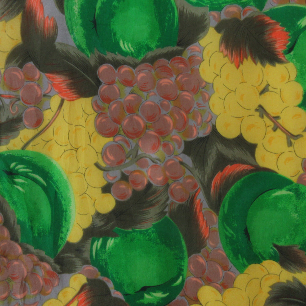 Careta Fruit Design Silk Scarf - Long - 5489