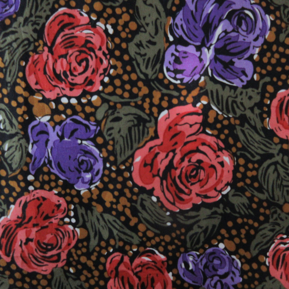 Bill Blass Designer Floral Silk Scarf - Long - 5490