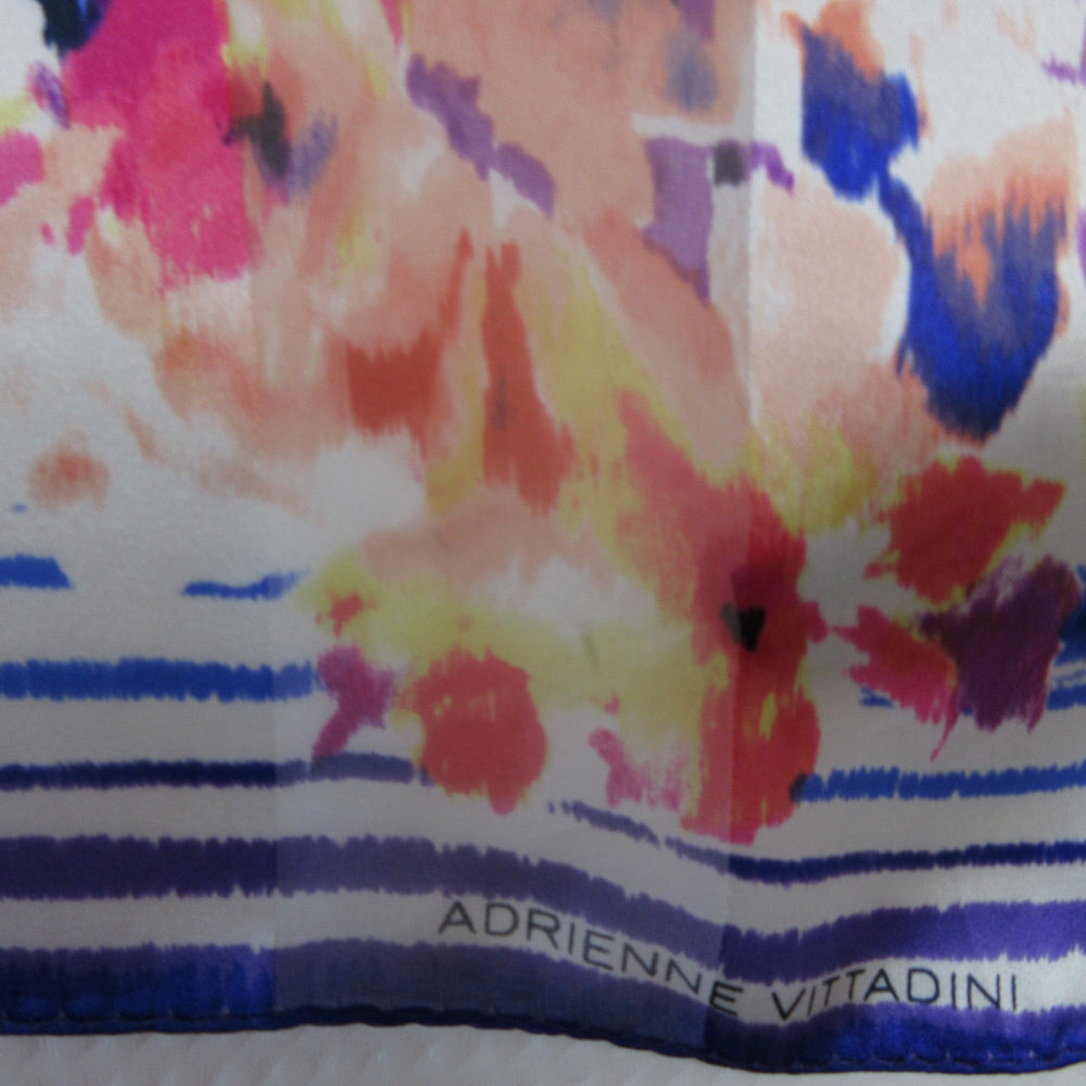 Adrienne Vittadini Floral Silk Scarf - Long - 5492