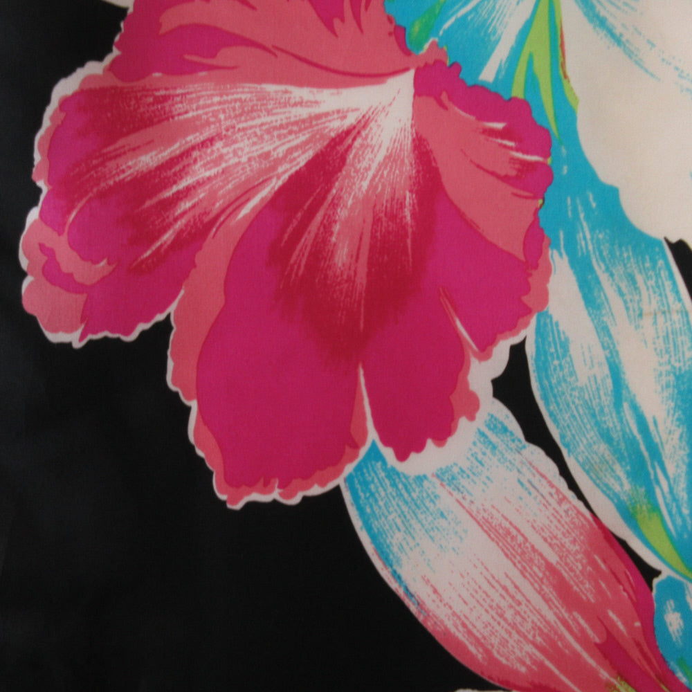 Nicole Miller Designer Floral Silk Scarf - Long - 5493