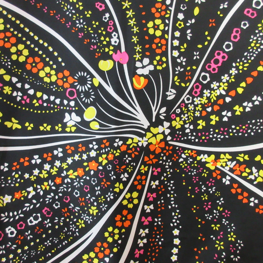 Cashmere & Silk Brand Floral Silk Scarf - Square – 5495