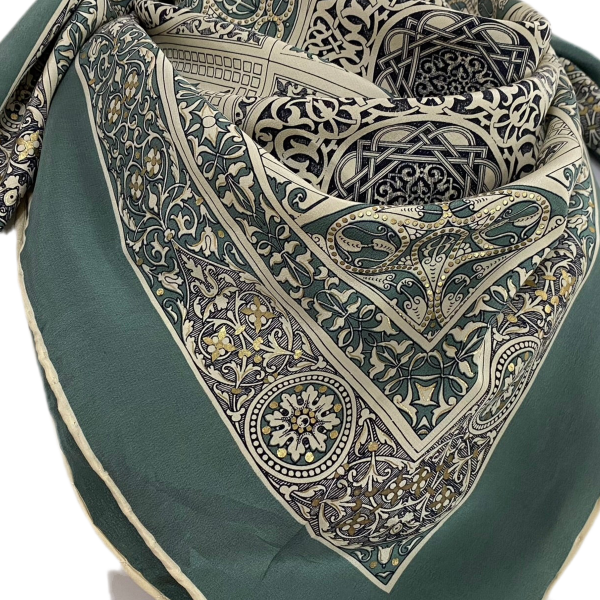 Vivaldi Saf Ipek Floral Silk Scarf - Square