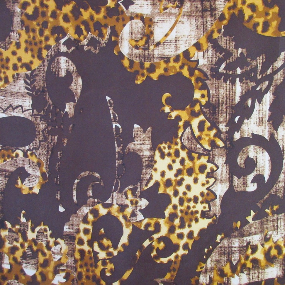 ADRIENNE LANDAU LEOPARD Silk Scarf Square - 5300