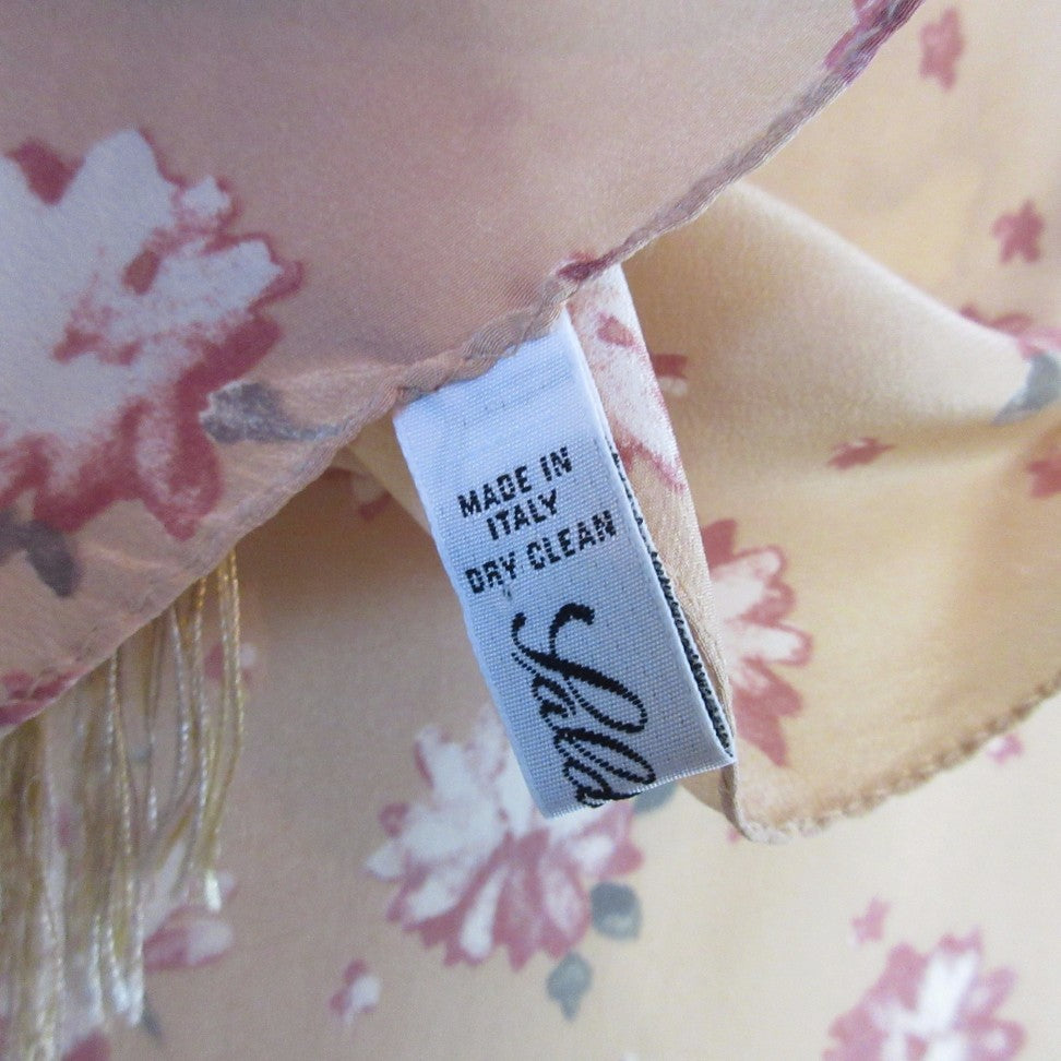 Saldarini Floral Silk Scarf - Long