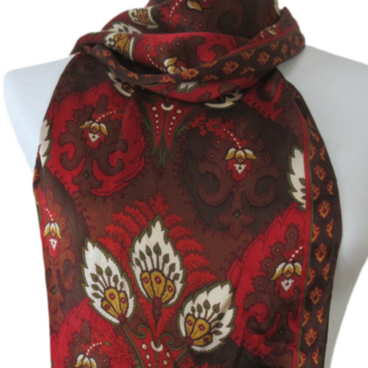 Adrienne Vittadini Paisley Silk Scarf - Long - 5449
