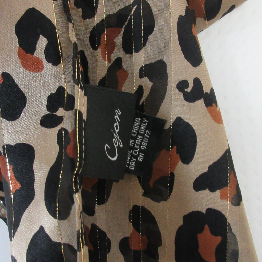 Cejon Animal Print Design Silk Scarf - Long - 5507