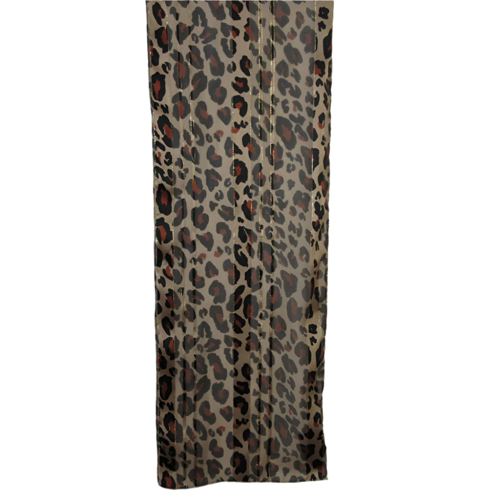 Cejon Animal Print Design Silk Scarf - Long - 5507