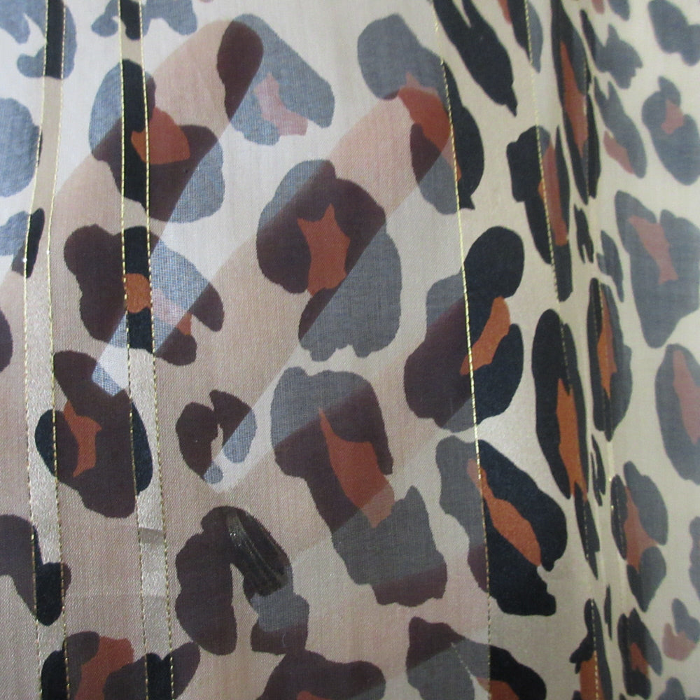Cejon Animal Print Design Silk Scarf - Long - 5507