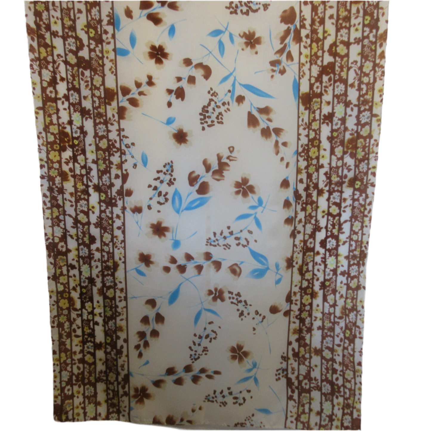 Floral Lightweight Silk Scarf - Long - 5381