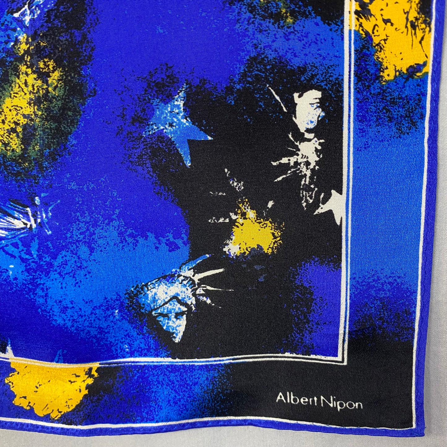 Albert Nipon Abstract Art Silk Scarf - Long - 5060