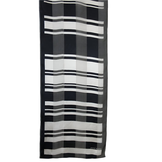 Anne Klein Designer Geometric Silk Scarf - Long - 5508