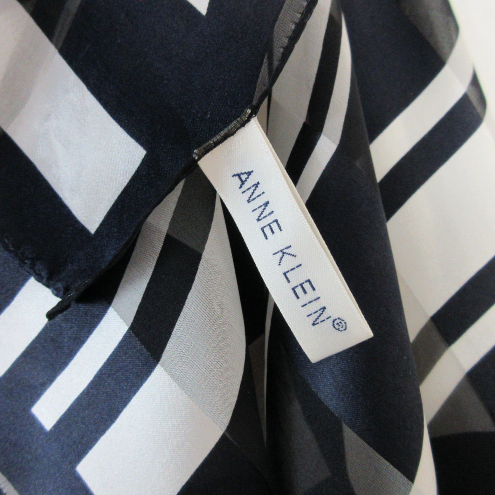 Anne Klein Designer Geometric Silk Scarf - Long - 5508