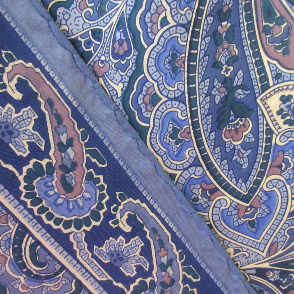 Liberty of London Silk Scarf Blue Paisley - 26" Square - 5509
