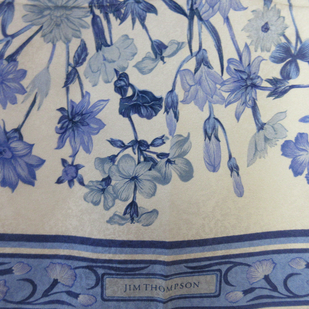 Jim Thompson NWT Floral Linen Silk Scarf - Square - 5510