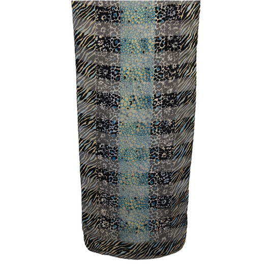 Animal Print Floral Polyester Scarf - Long - 5373
