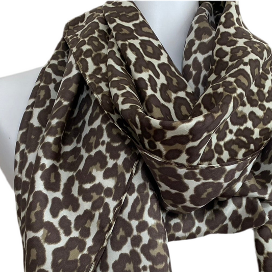 J. Crew Leopard Print Silk Scarf - Long – 5155
