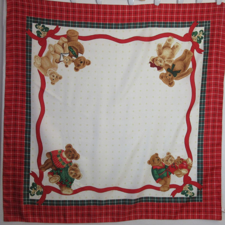 Avon Teddy Bear Christmas Scarf - Square - 5376