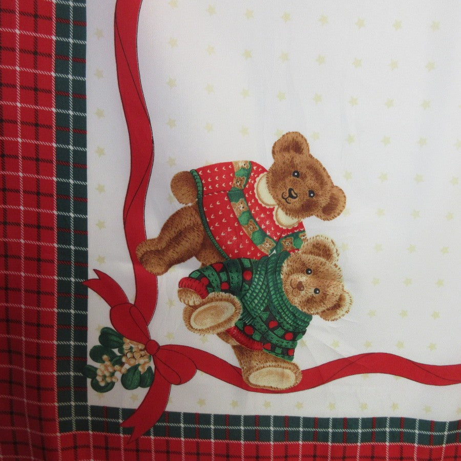 Avon Teddy Bear Christmas Scarf - Square - 5376
