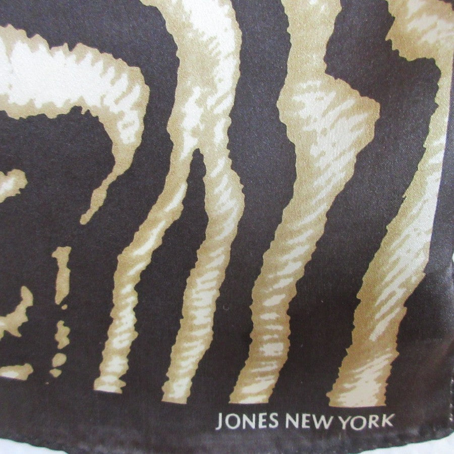 Jones New York Animal Print Silk Scarf - Long - 5317