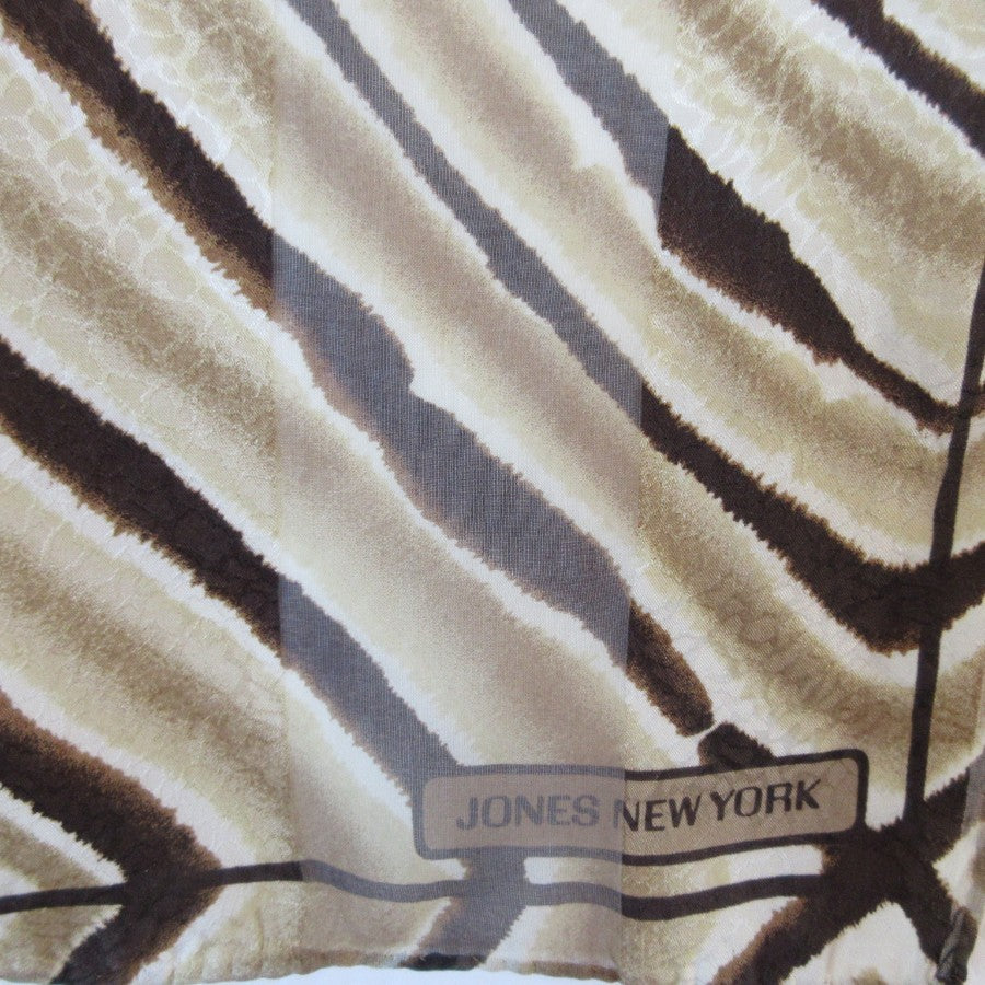 Jones New York Animal Print Silk Scarf - Long - 5311