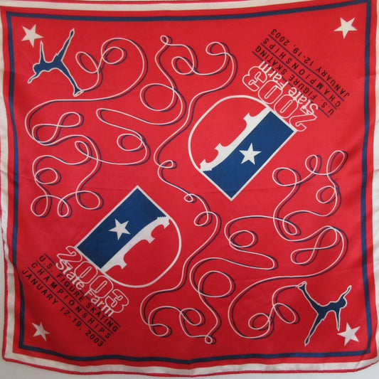 State Farm Figure Skating 2003 Silk Scarf - Square - 5321