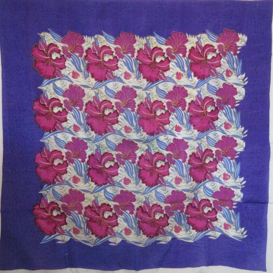 Thai Orchids Floral Silk Scarf - Square – 5322