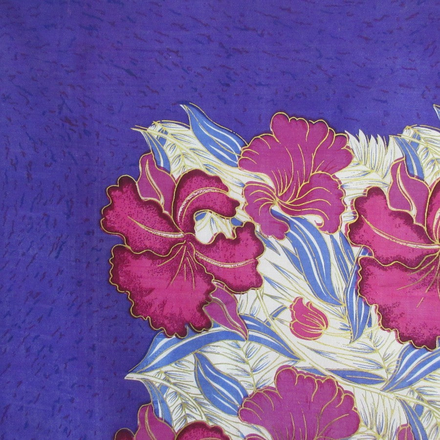 Thai Orchids Floral Silk Scarf - Square – 5322