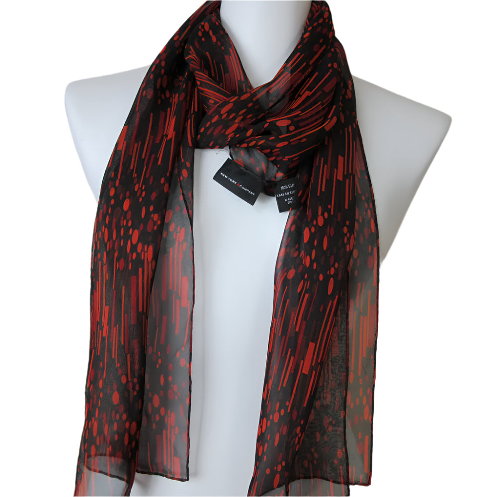 New York & Company Designer Silk Scarf - Long - 5517