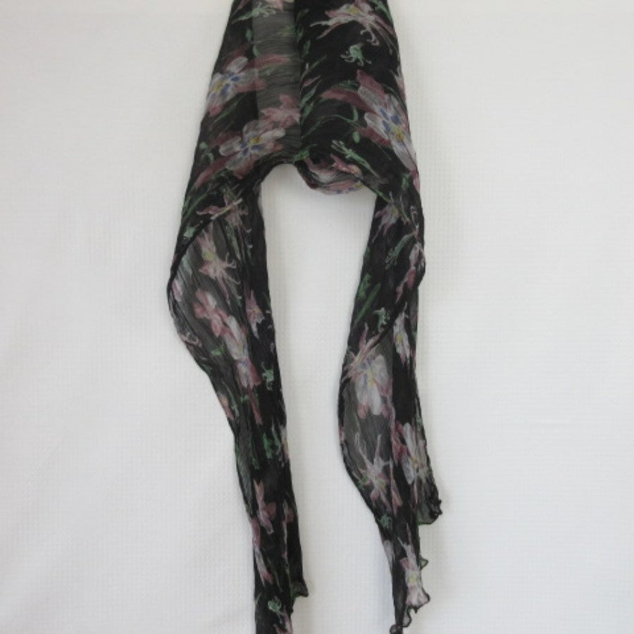 Made India Floral Design Scarf - Long