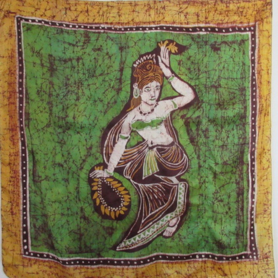 Indian Art Silk Scarf - Square - 5334