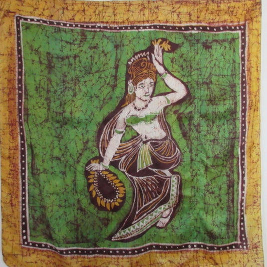 Indian Art Silk Scarf - Square - 5334