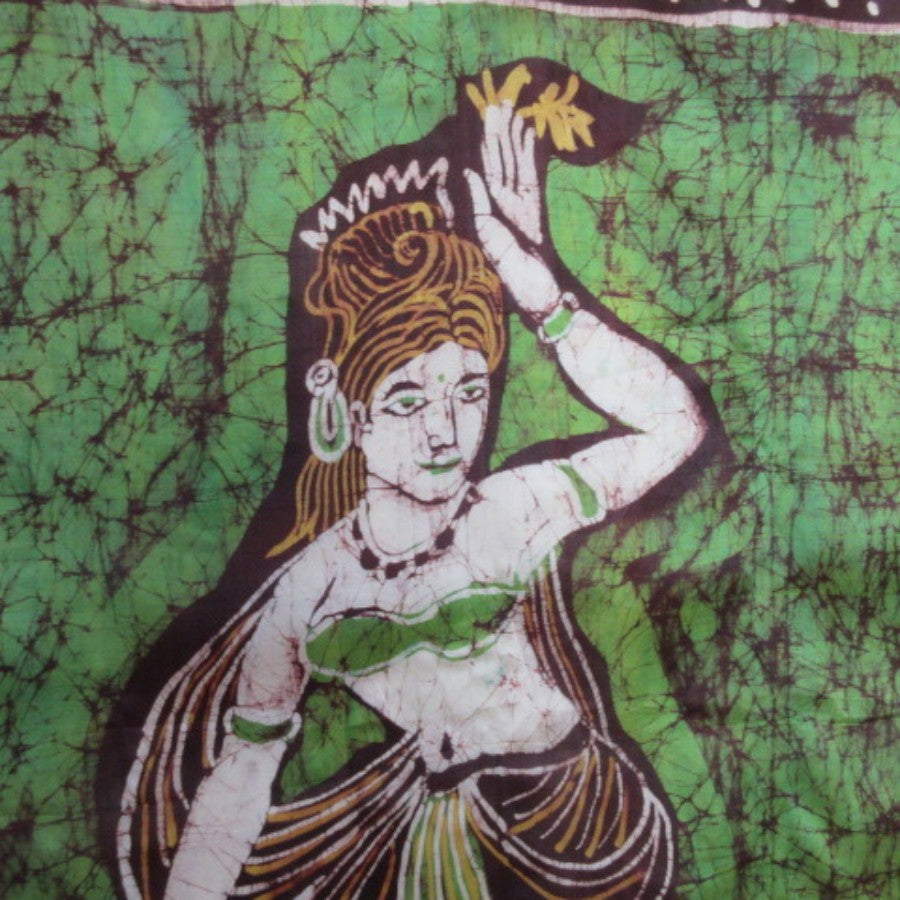 Indian Art Silk Scarf - Square - 5334