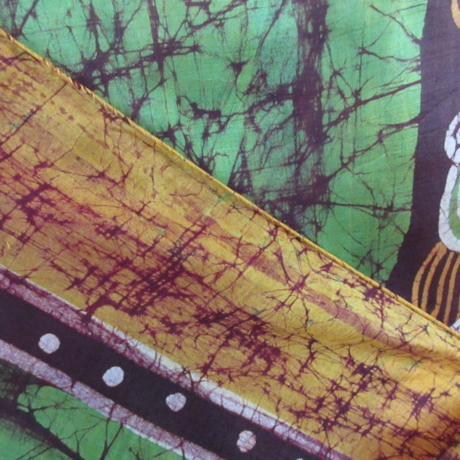 Indian Art Silk Scarf - Square - 5334