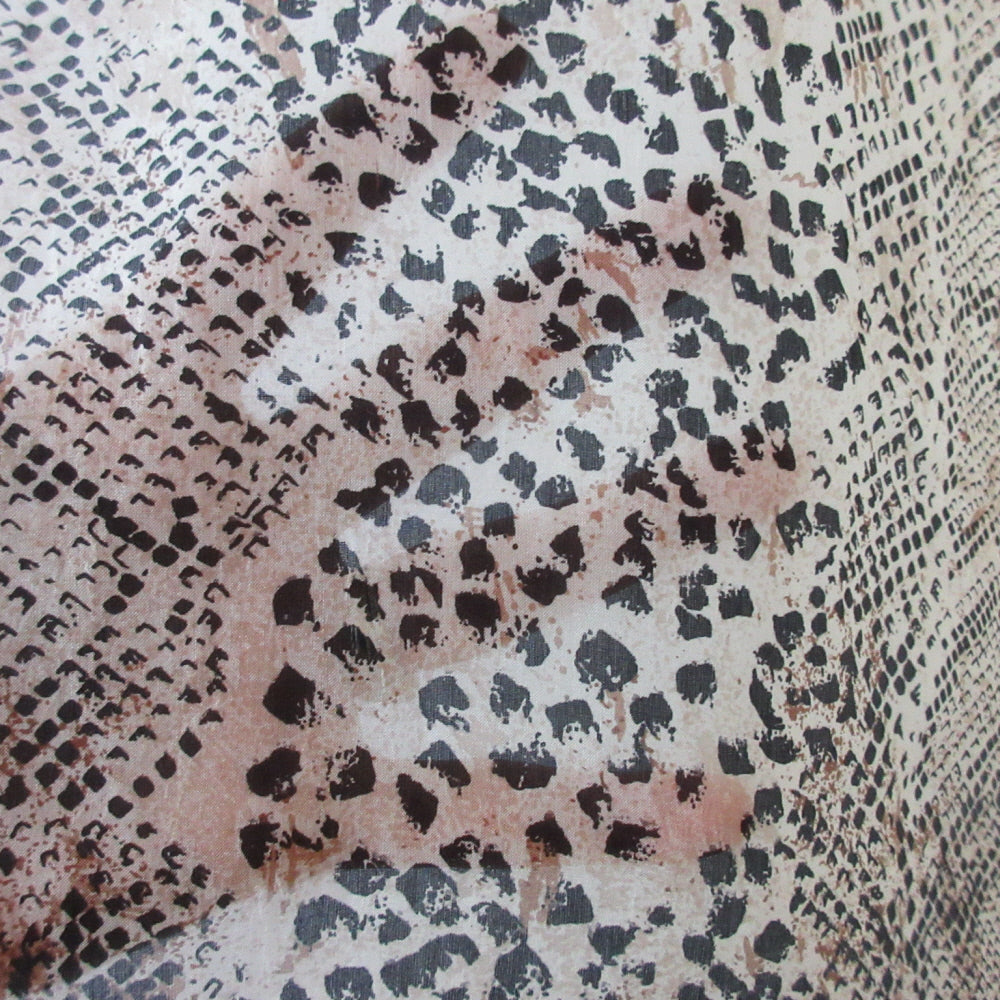 Lightweight Mod Animal Print Silk Scarf - Long - 5519