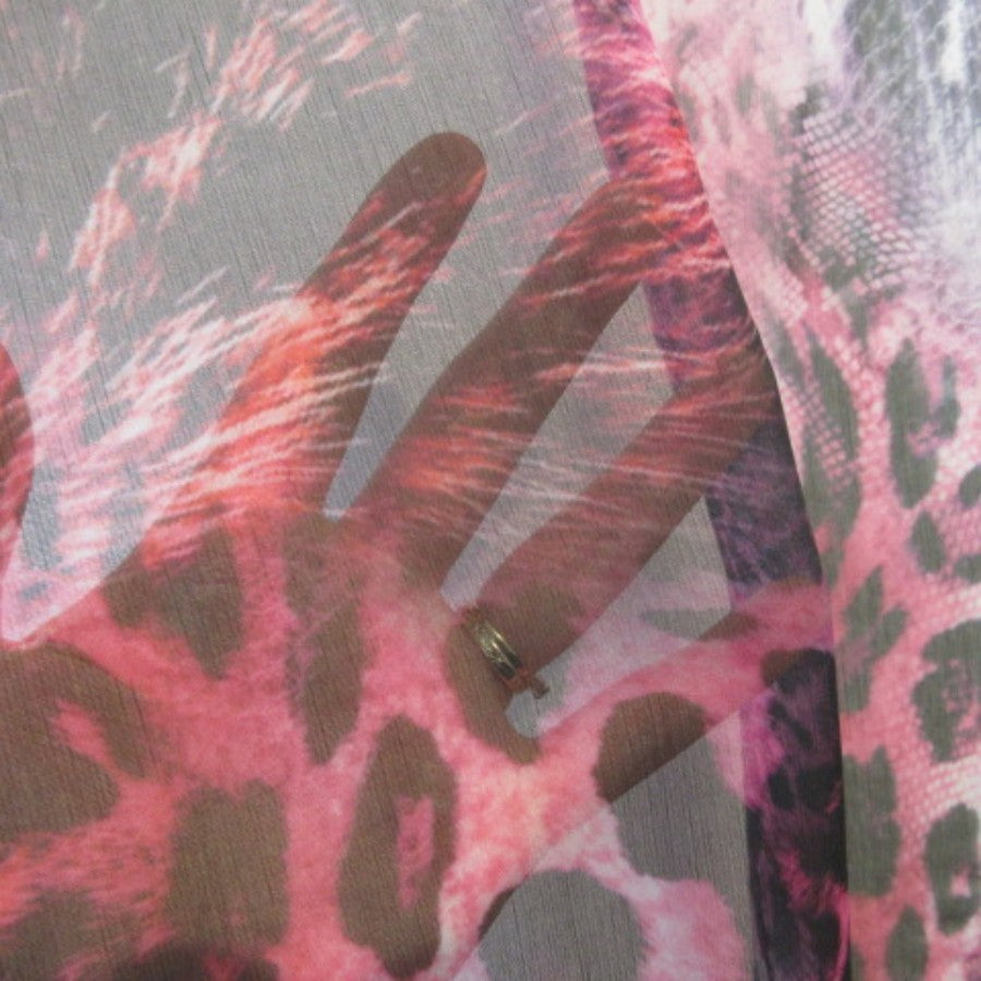 Steve Madden Animal Print Silk Scarf - Long - 5340