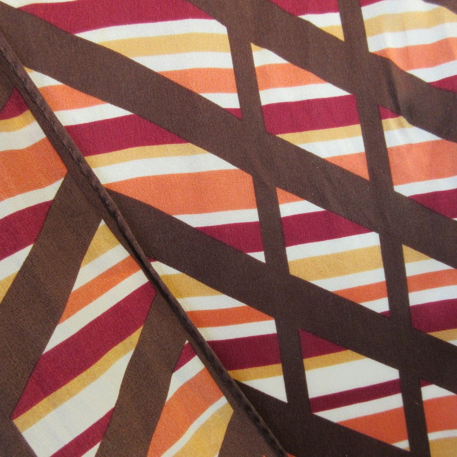 Abstract Silk Scarf - Long - 5345