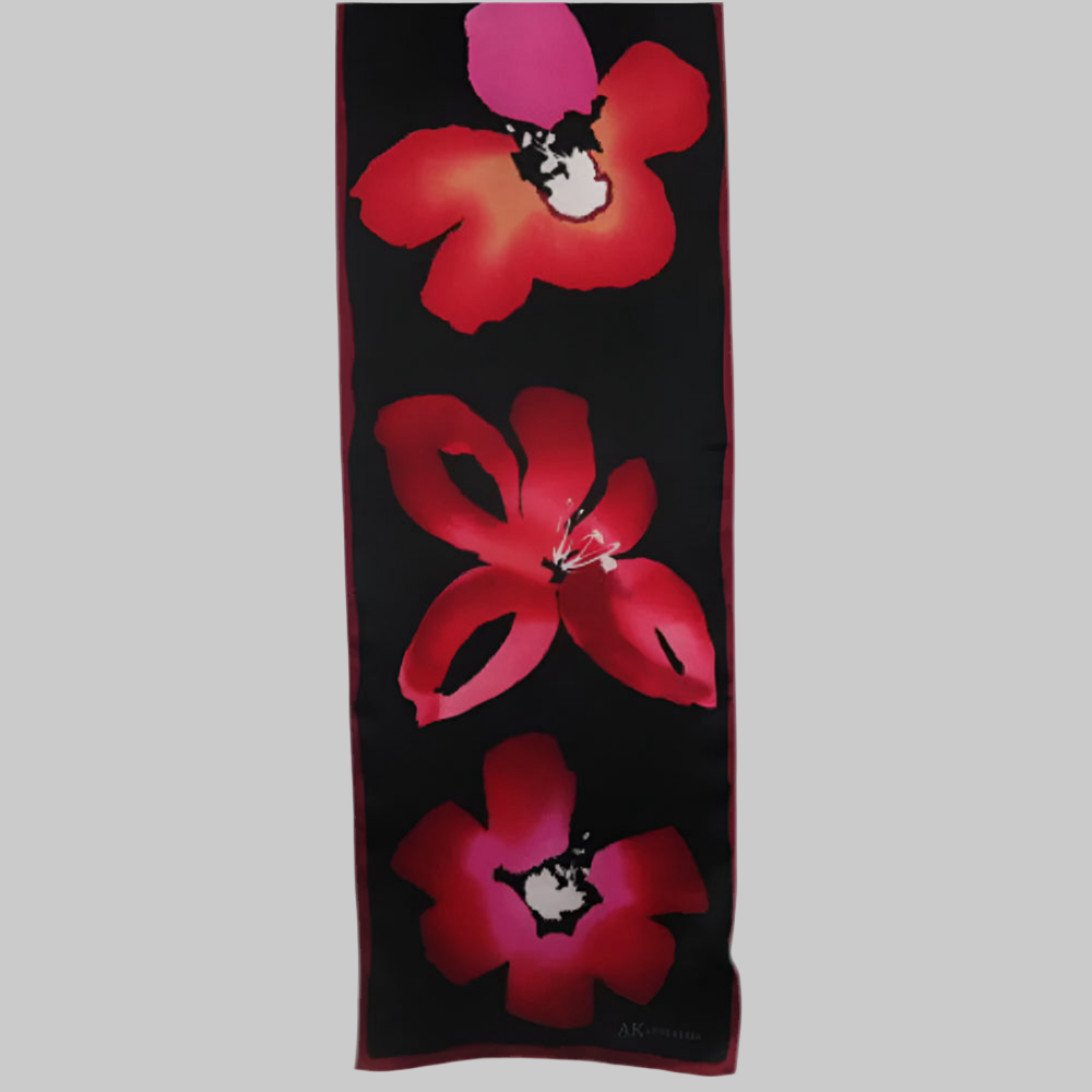 Anne Klein Floral Silk Scarf - Long - 4460