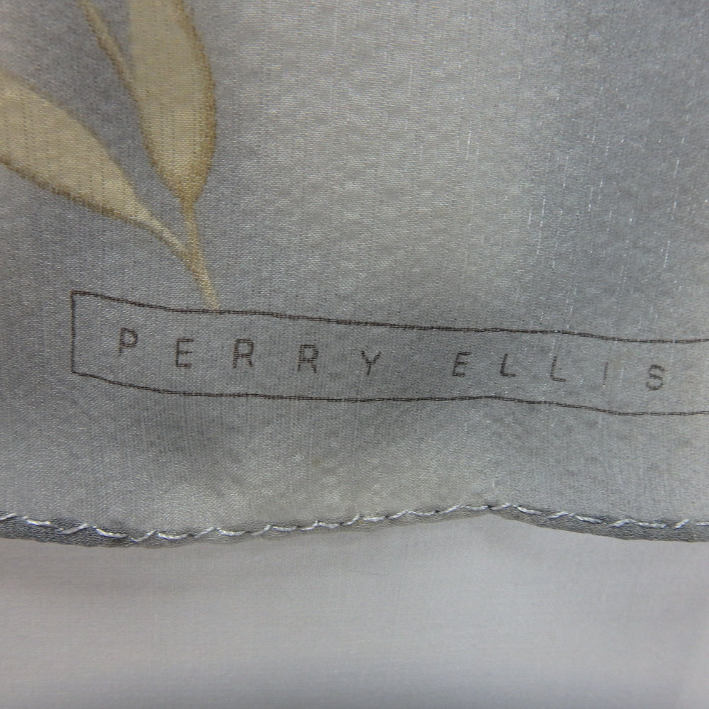 PERRY ELLIS Chiffon Flowers Scarf - Long Poly  - 5549