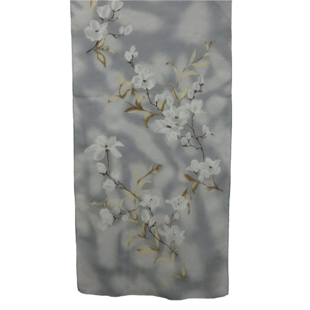 PERRY ELLIS Chiffon Flowers Scarf - Long Poly  - 5549