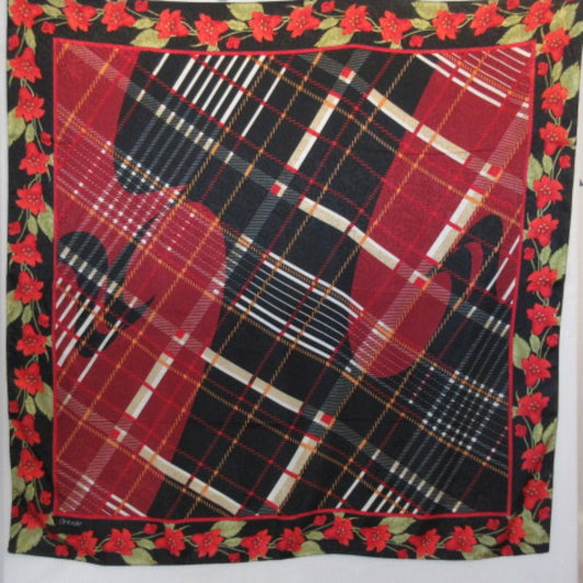 Orkide Floral Silk Scarf - Square - 5364