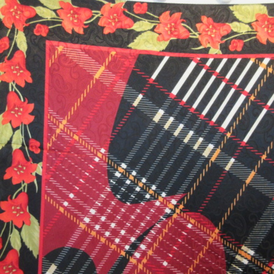 Orkide Floral Silk Scarf - Square - 5364