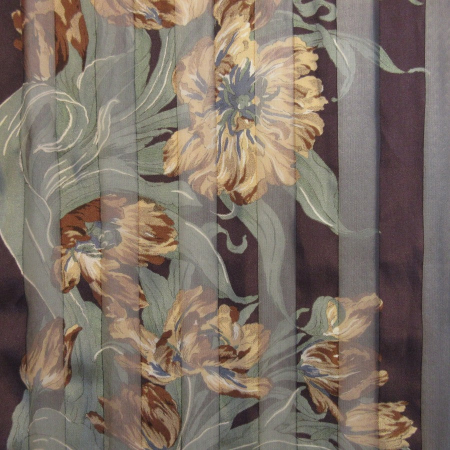 Jones New York Floral Silk Scarf - Long - 5375