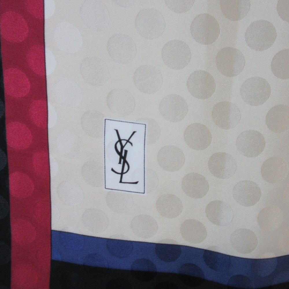 Vintage YVES SAINT LAURENT Silk Scarf - 35" Square - 5312