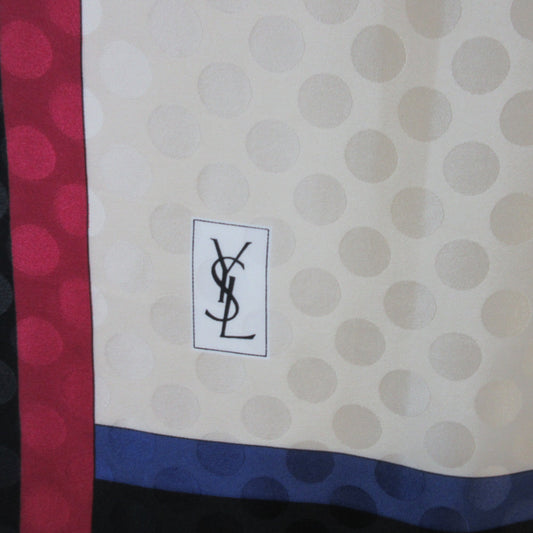 Vintage YVES SAINT LAURENT Silk Scarf - 35" Square - 5312