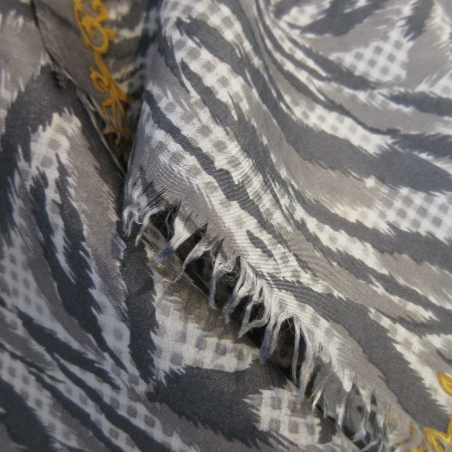 Tiger Striped Silk Scarf - Long - 5378