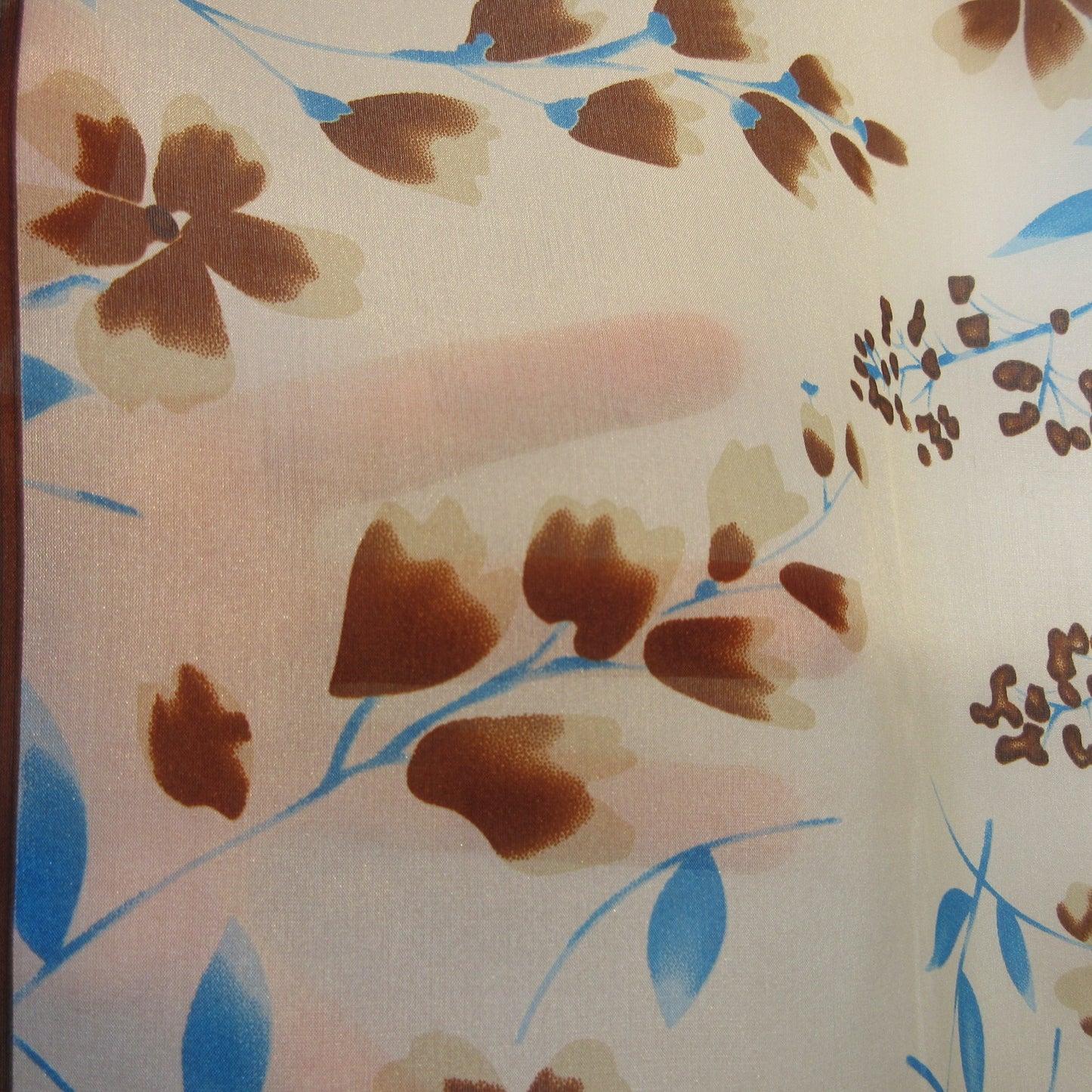 Floral Lightweight Silk Scarf - Long - 5381